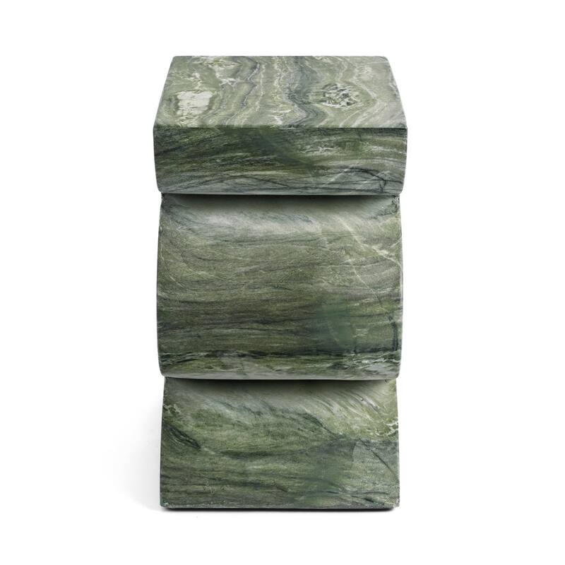 Studio London Side Table Faux Marble Effect Concrete Stool Indoor Outdoor Use