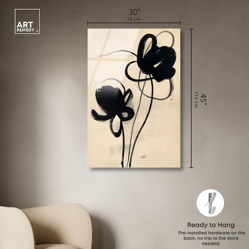 Florals in the Minimal I Acrylic by Art Remedy, Ready to Hang