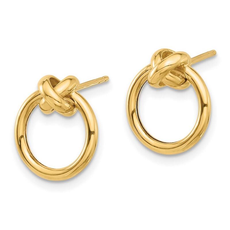 Curata 10k Yellow Gold 12mm Polished Circle X Post Earrings