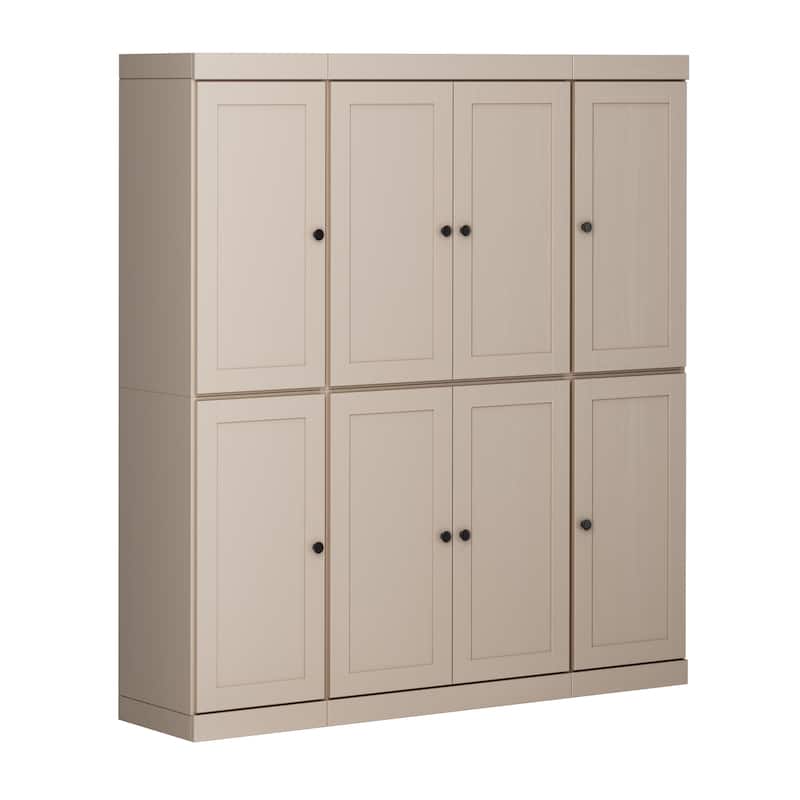 Palace Imports 100% Solid Wood 65" Pantry Cabinet with Shaker Doors, 2-Drawers and Adjustable Shelves