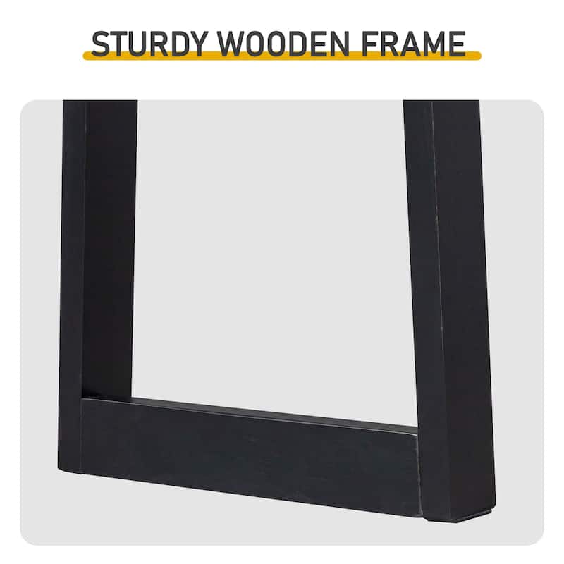 Narrow Solid Pine Wood Entryway Console Table for Small Space Living Room Furniture Decor