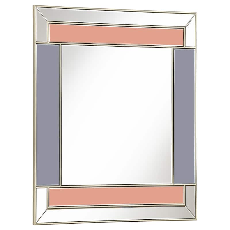 Braylin 38 x 40 Inch Wall Mirror Champagne and Silver