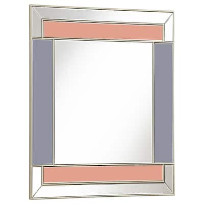 Braylin 38 x 40 Inch Wall Mirror Champagne and Silver