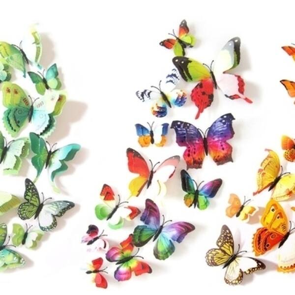 Shop Double Wing Butterfly Set Of 12 Overstock 21464010