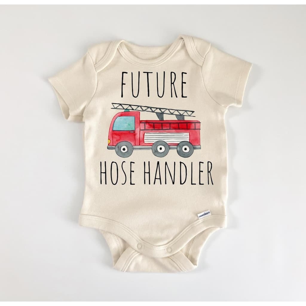 Firefighter Fireman - Baby Boy Girl Clothes Infant Bodysuit Funny Cute Newborn