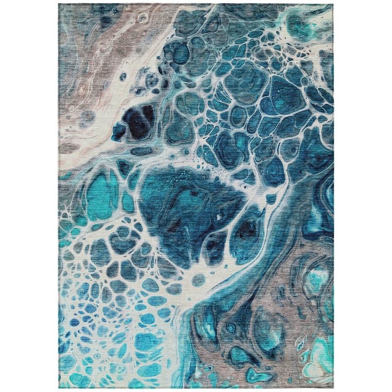 HomeRoots Nautical Transitional Rectangle Outdoor Rug