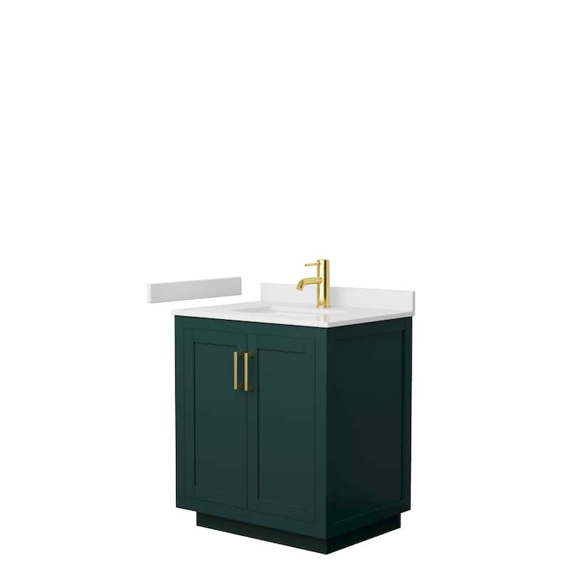 Miranda Single Vanity Set, Cultured Marble Top, No Mirror