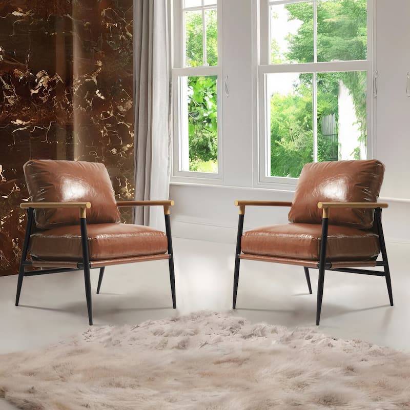 2 Set Upholstered Accent chair Club Chair for Living Room
