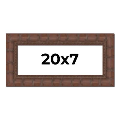 20x7 Frame Pewter Solid Wood Picture Frame Width 1.625 Inches | Interior Frame Depth 0.6875 Inches