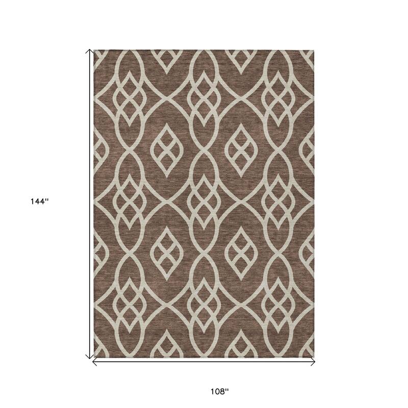 HomeRoots Trellis Transitional Rectangle Outdoor Rug