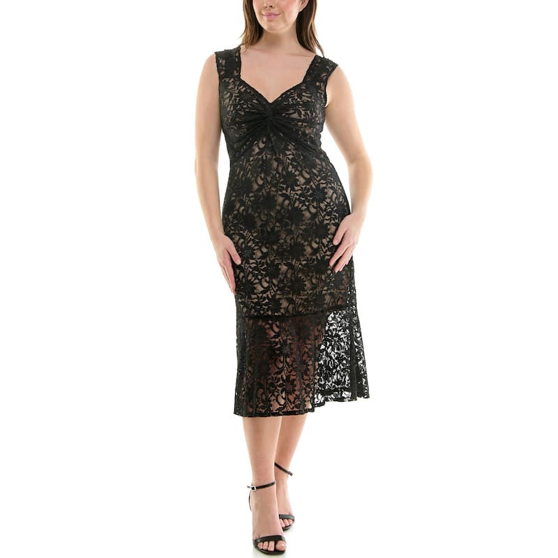 Nicole Miller Stretch Lace Bodycon Dress