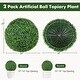 preview thumbnail 3 of 8, Gymax 2 PCS 20'' Artificial Boxwood Topiary Balls Sun-protective Round