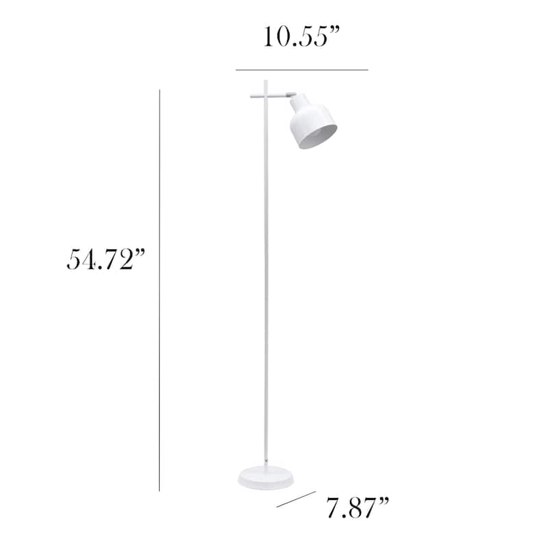 Metal Adjustable Spotlight Floor Lamp with Rotary Switch - 10.55 x 7.87 x 54.72 in. (L x W x H)