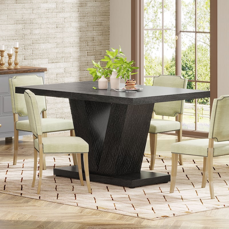 47” Farmhouse Small Rectangle Dining Table for Kitchen Dining Room