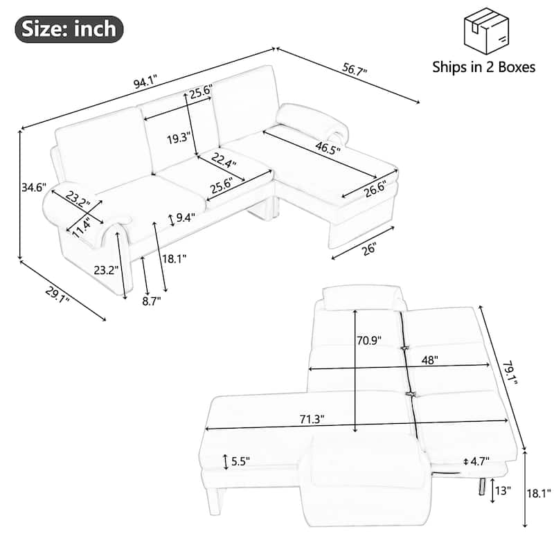 Affordable Convertible Sofa Bed - Space-Saving Furniture for Small Spaces