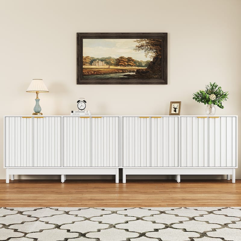 Buffet Cabinet with Doors and Adjustable Shelves