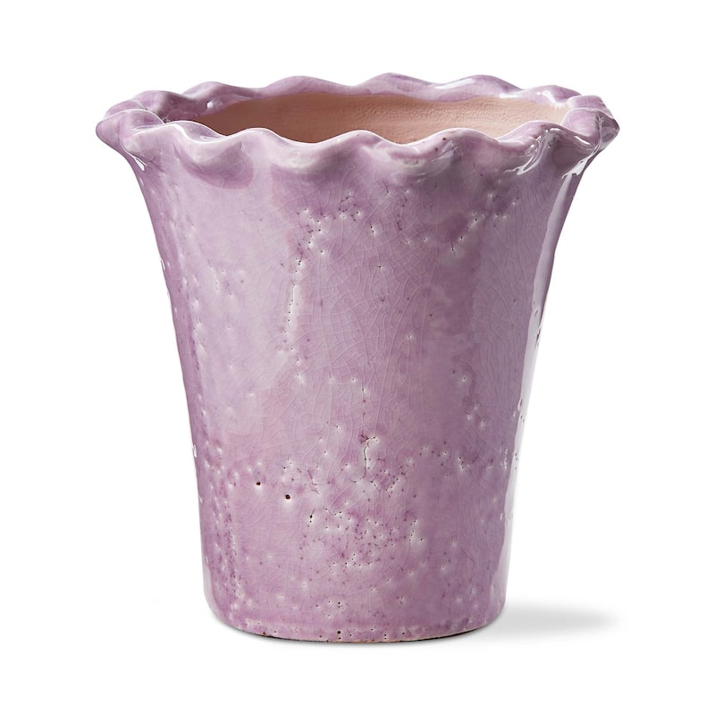 Ruffle Rim Planter Large Lavender
