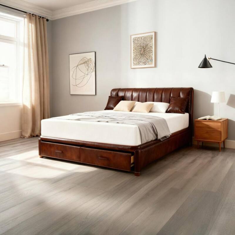 10 King Green Tea Memory Foam Mattress in Box, Fiberglass Free, White(Bed not included) - White