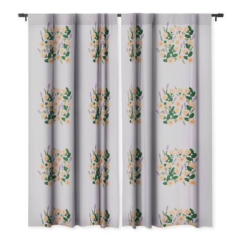 Deny Designs Lovely Roses Lavender Blackout Curtain Panel (2 Size Options)