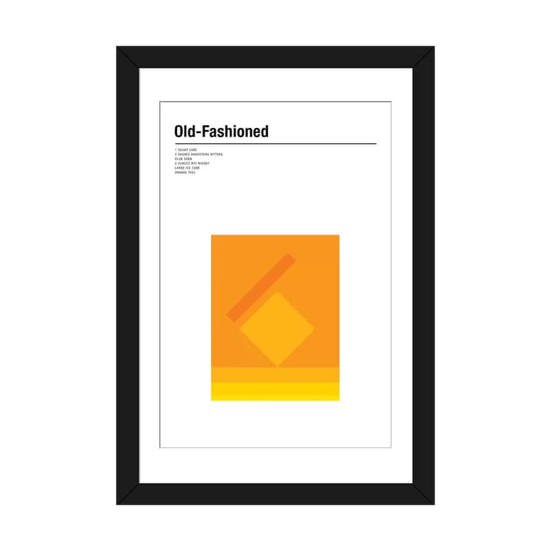 iCanvas "Old-Fashioned" by Nick Barclay - Black - 32x24x1