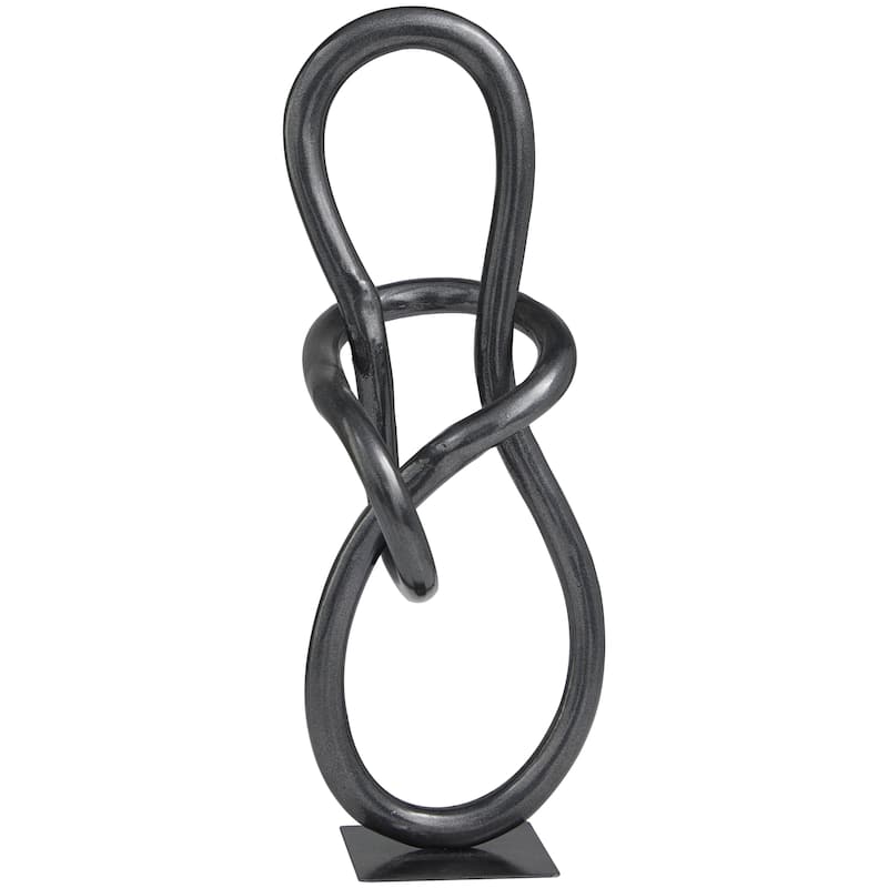 Aluminum Metal Abstract Decorative Sculpture - Dark Gray - Roche River Decor