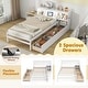preview thumbnail 8 of 18, Costway Twin Size Bed Frame with LED Light & Power Outlet Bookcase