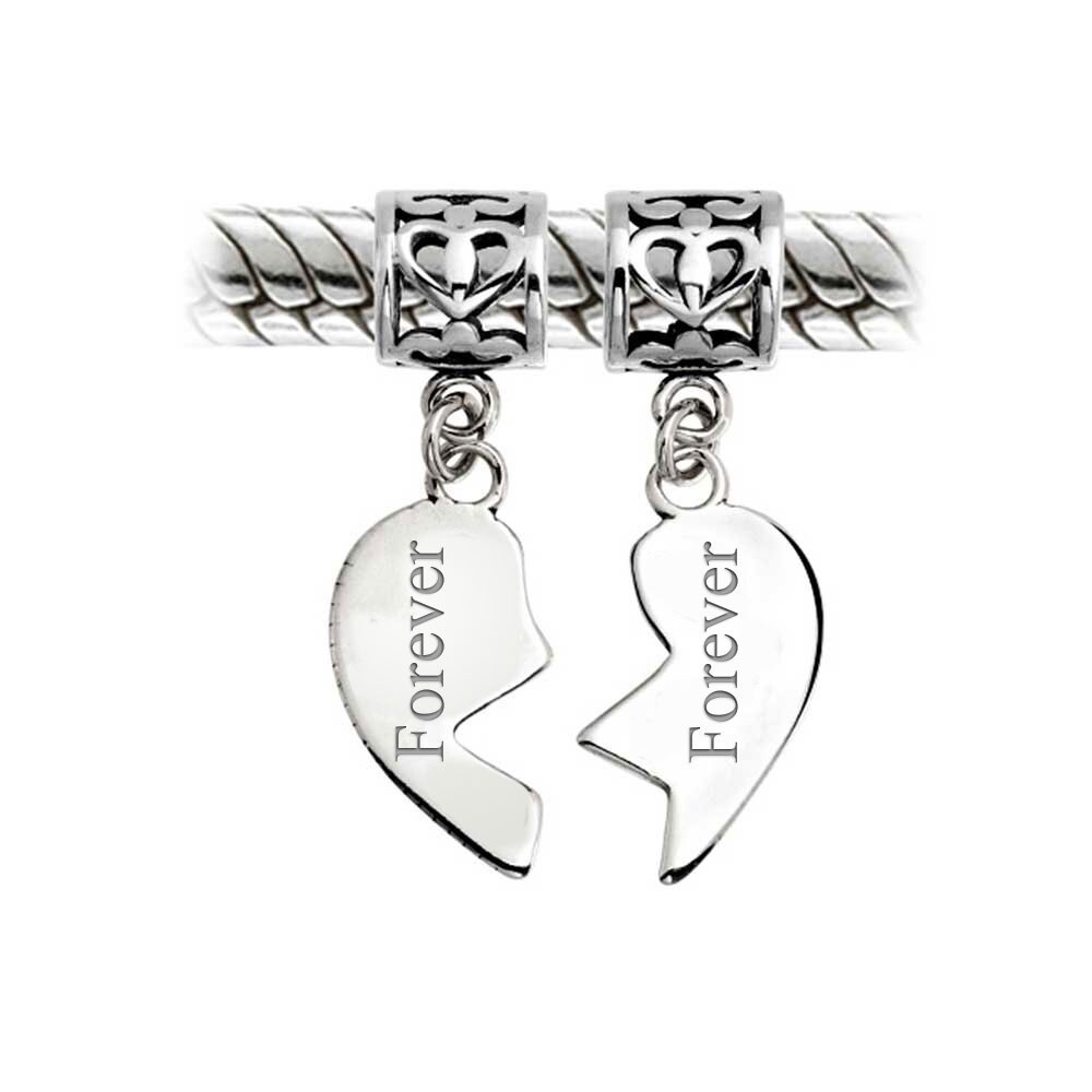 Footprints In The Sand Cross Bead Charm Fits European Bracelets /& Necklace