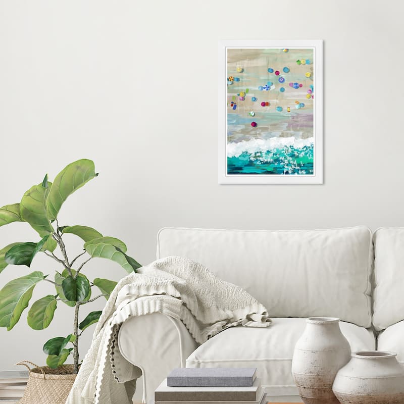 Wynwood Studio Aero Beach View Framed Beachfront Coastal Prints