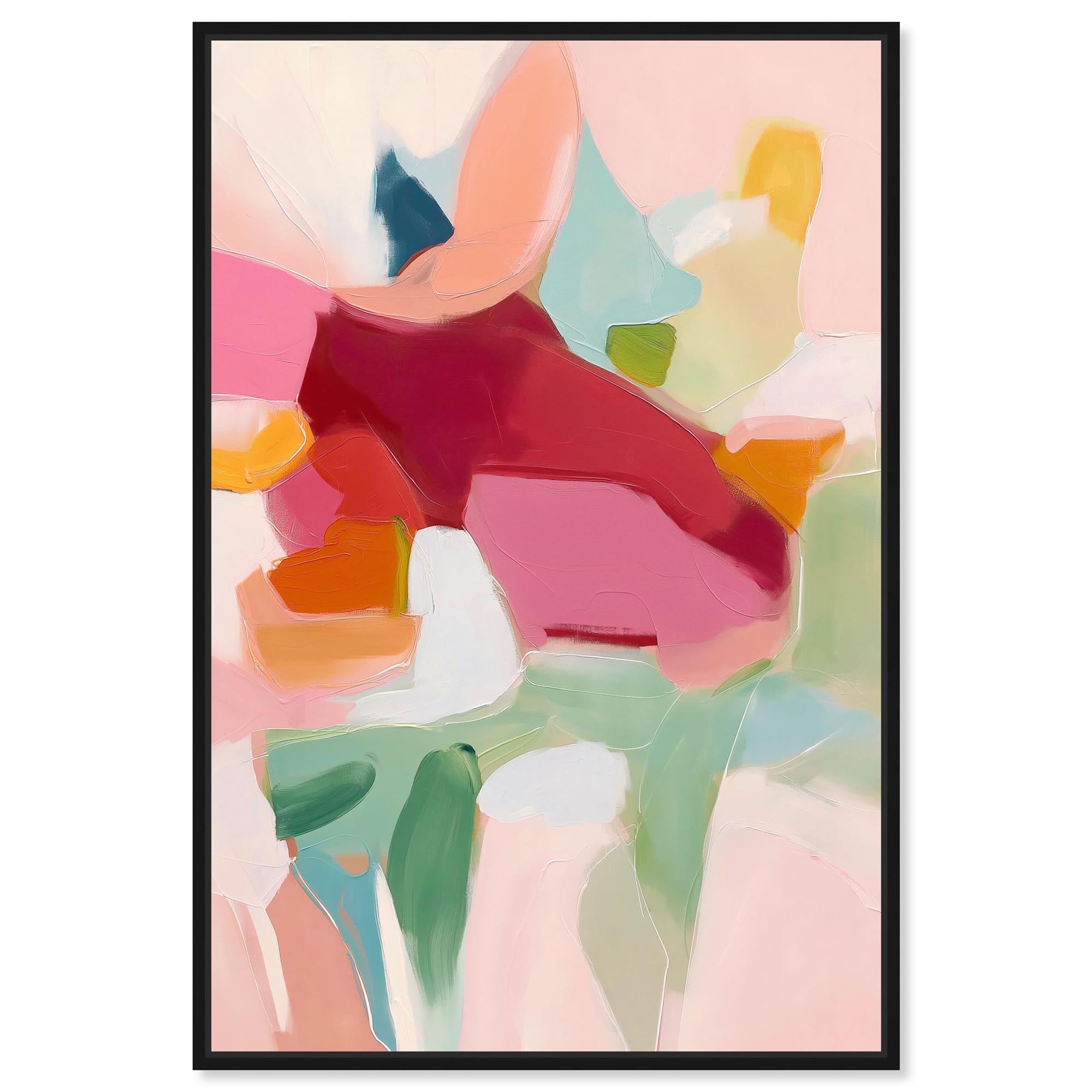 Happy Mess II Modern Decor Framed Canvas Print by Art Remedy