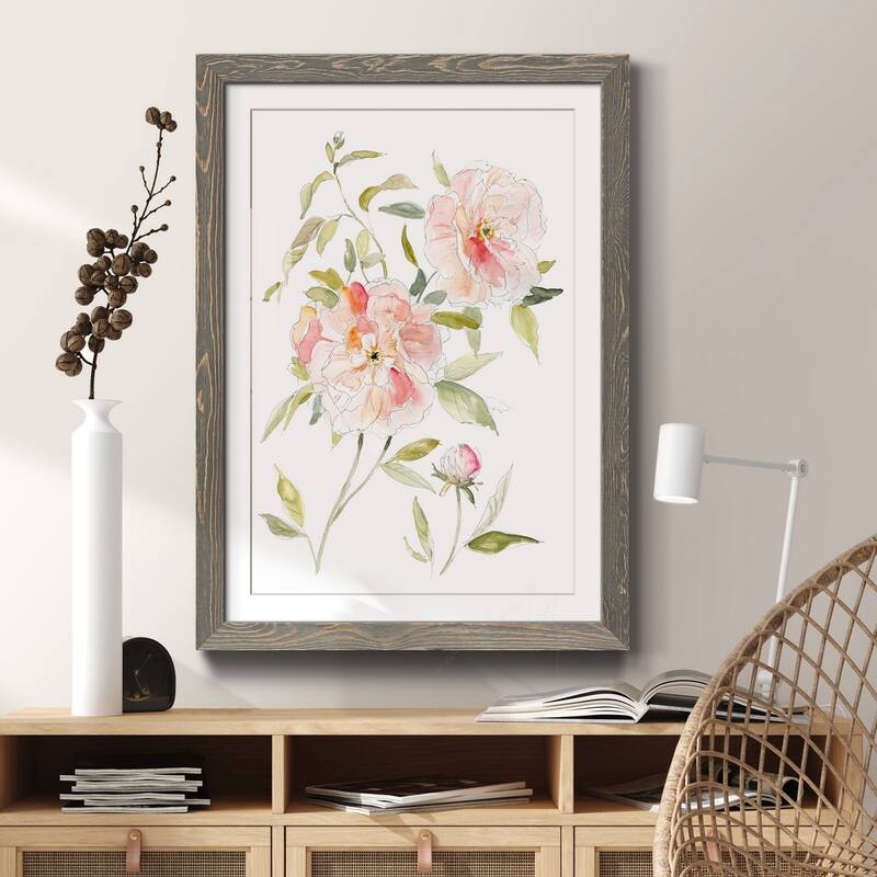 Sketchbook Cottage Rose II-Premium Framed Print - Ready to Hang