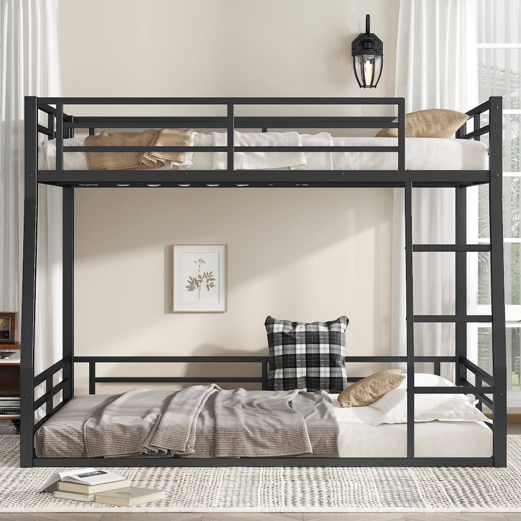 Metal Full XL over Queen Bunk Bed for Teens and Adults