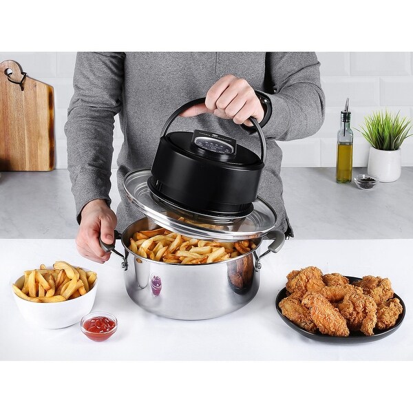 Cook s Essentials Air Fryer Lid for Pots Pans Pressure Cooker Black Refurbished Bed Bath Beyond 34128230