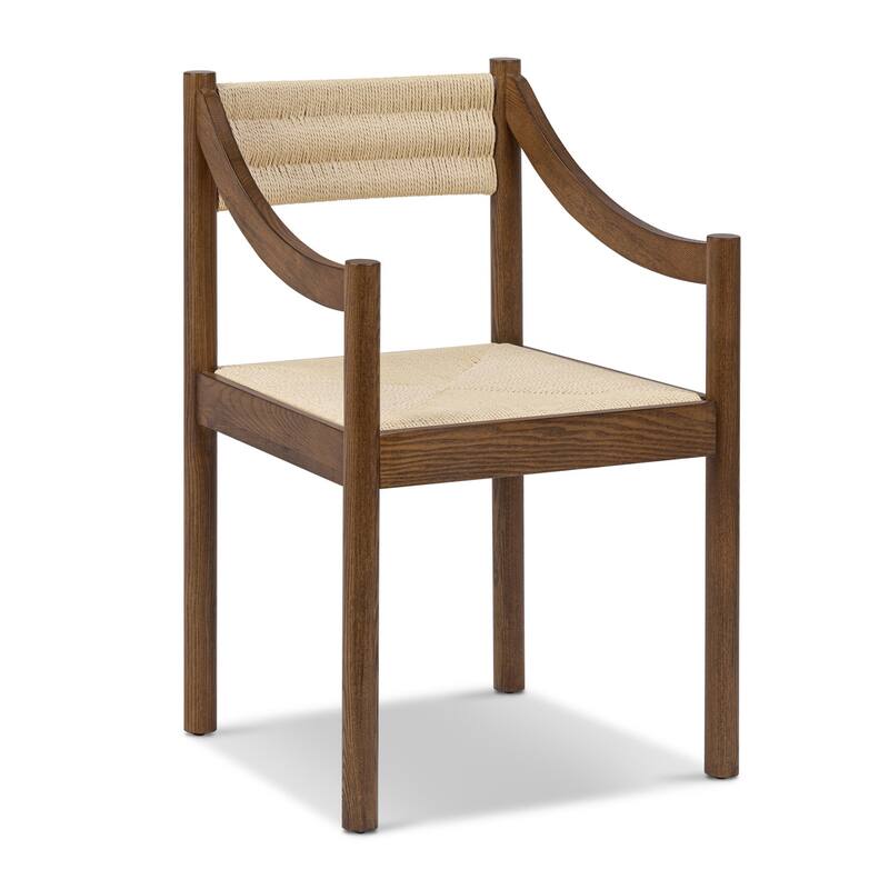 Poly & Bark Torge Wood Dining Chair in Walnut - Single - Walnut