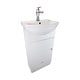 preview thumbnail 12 of 18, White Cabinet Vanity Sink Mahayla 17-3/4" Porcelain Sink with Faucet, Drain and Overflow Renovators Supply
