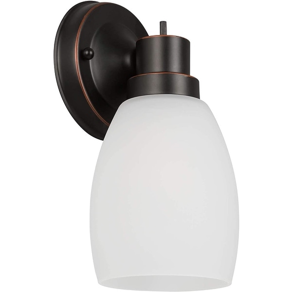 Indoor wall sconce with switch top