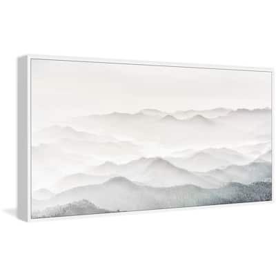 White Mountains Floater Framed Print on Canvas