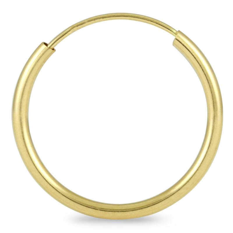Marquee Jewels 14k Yellow Gold 18-millimeter Hoop Earrings