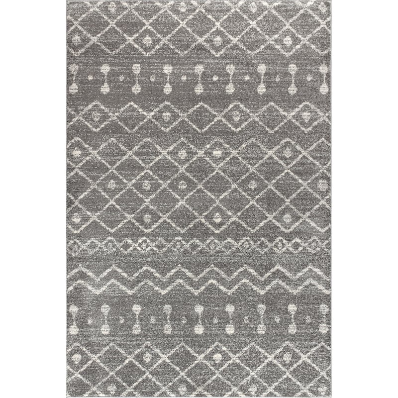 JONATHAN Y Izil Moroccan Beni Souk Area Rug - 3 X 5 - Gray/Cream