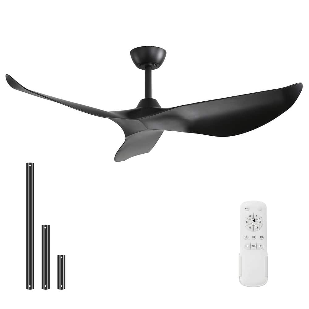 Sofucor 52Inch Ceiling Fan without Light, 6 Wind Speeds with Remote Control for Living Room and Patio