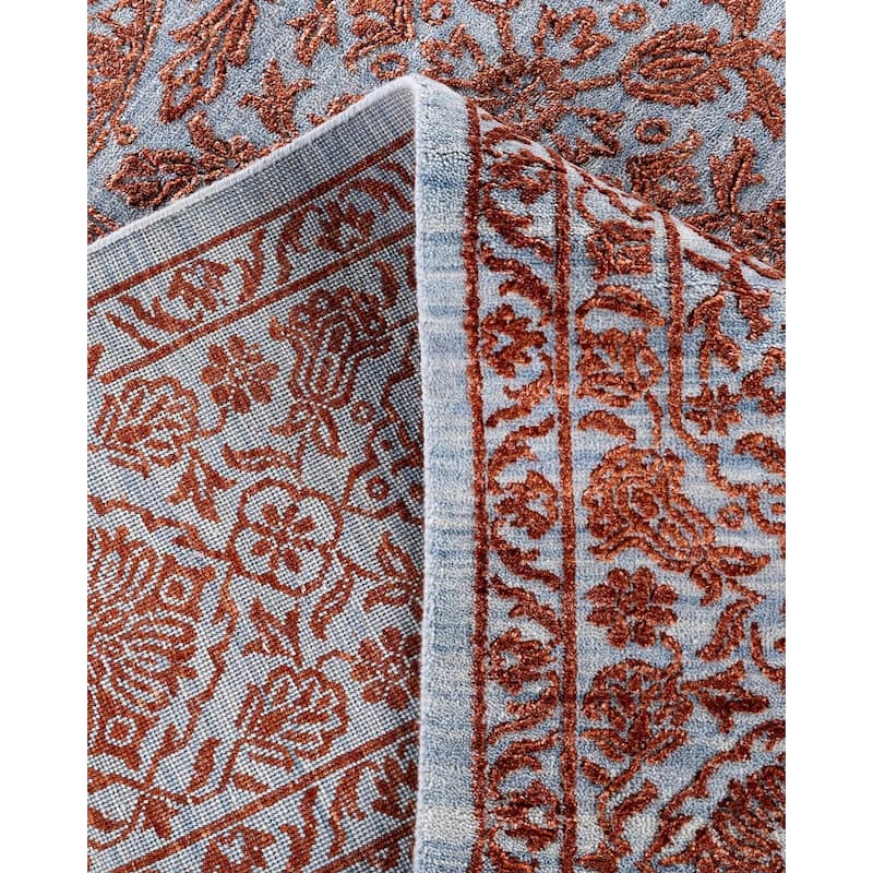 Ikat One-of-a-Kind Handmade Area Rug, Orange - 8' 0" x 10' 0"