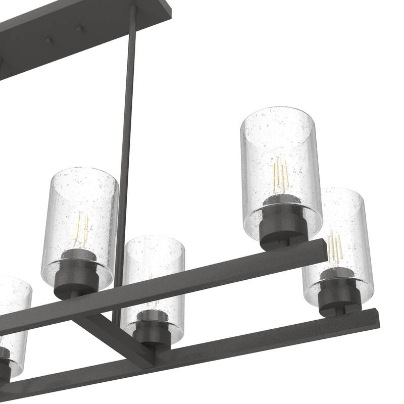 Hunter Hartland 8-Light Linear Chandelier - Dining Room, Kitchen Island - Modern Farmhouse, Industrial, Contemporary