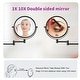 preview thumbnail 3 of 8, 8" Bathroom Mirror Wall Mounted Magnifying Reversible Double Sided 1X/10X Makeup Mirror