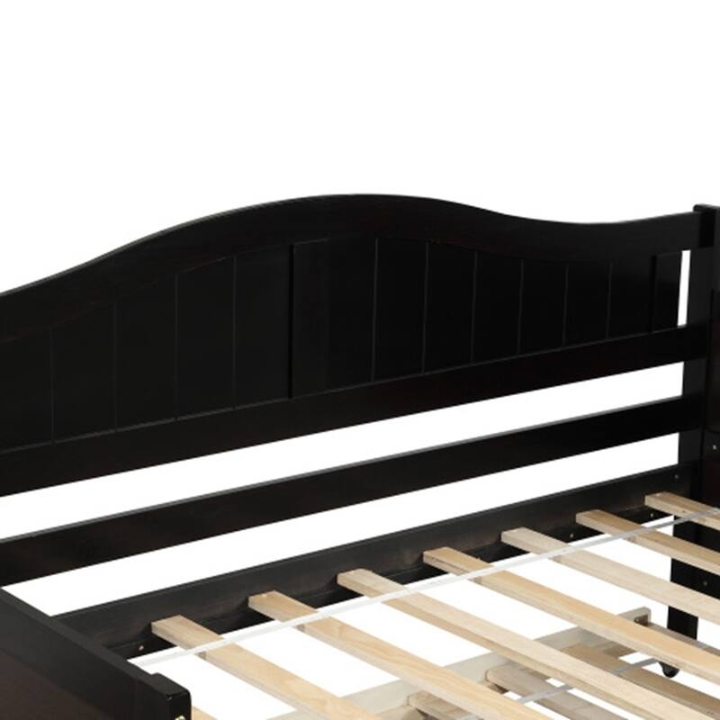 Twin Wooden Daybed with Trundle Bed