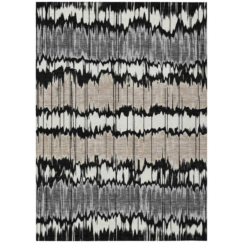 Machine Washable Indoor/ Outdoor Chantille Abstract Ombre Rug