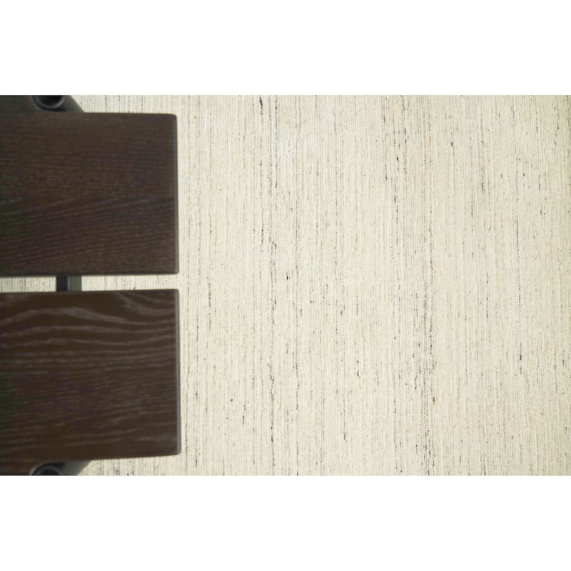 EXQUISITE RUGS Palazzo Hand-loomed Wool/Bamboo Silk Light Grey/Grey Area Rug.