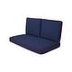 preview thumbnail 72 of 163, Haven Way Universal Outdoor Deep Seat Loveseat Cushion Set 46x26 - Navy w/ B Red Piping