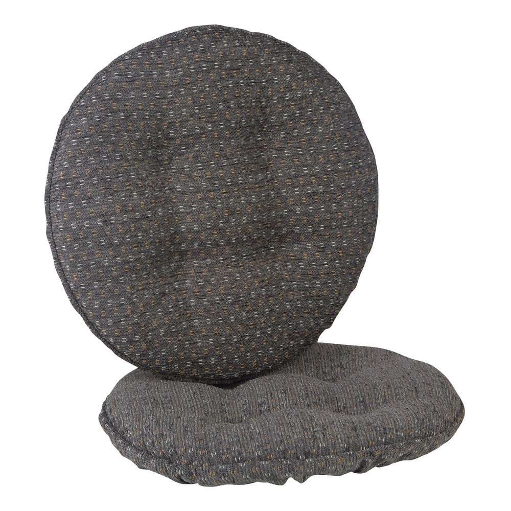 Klear Vu Non-Slip Raindrops Tufted Barstool Cushion Set, Set of 2