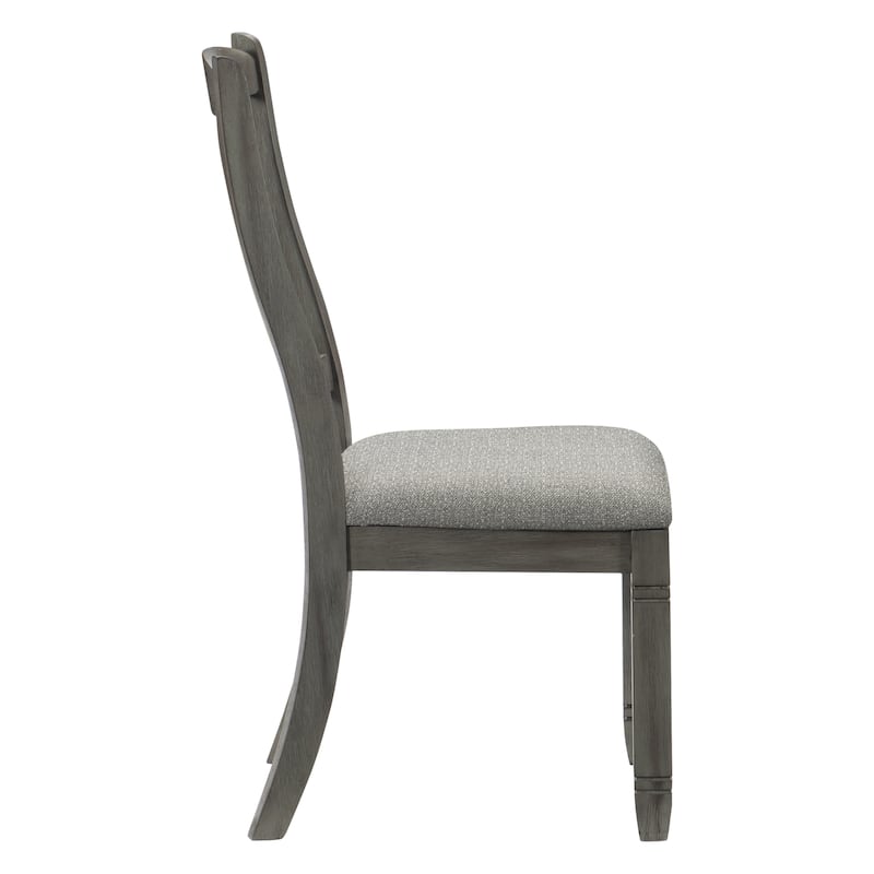2pc Dining Height Side Chairs,Wood Frame Fabric Upholstery Chair