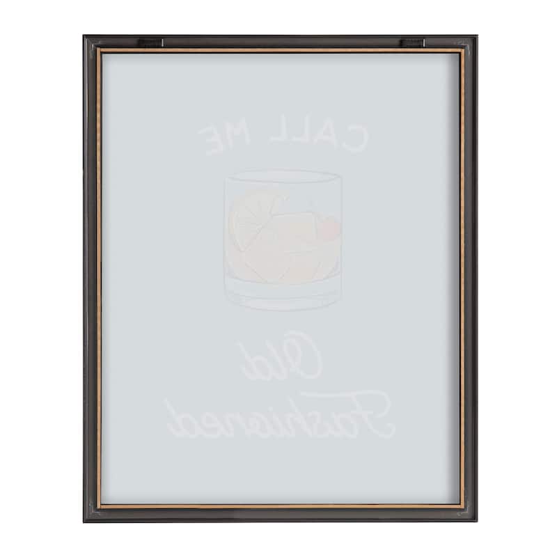 Kate and Laurel Blake Call Me Old Fashioned Blue Framed Printed Glass