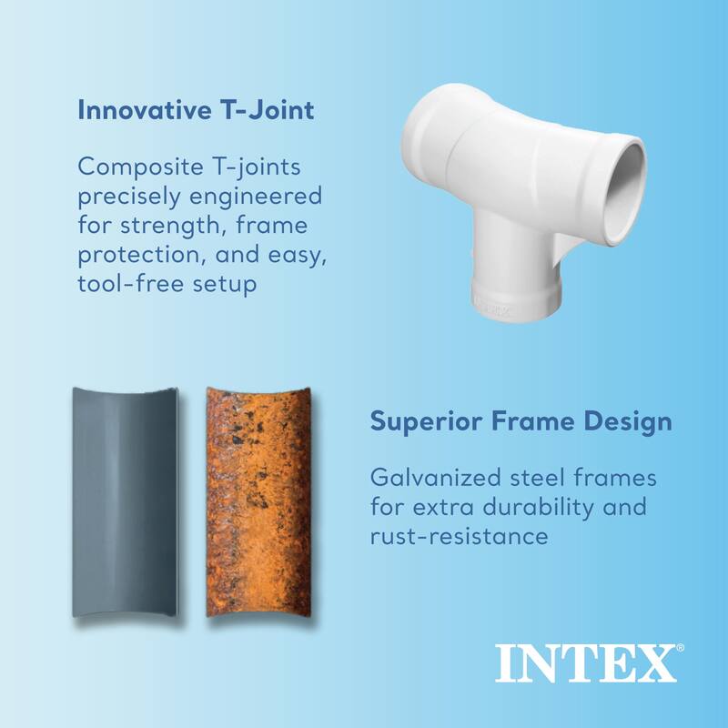 INTEX 12' x 30" Metal Frame Above Ground Pool, Filter, Cover, & Maintenance Kit
